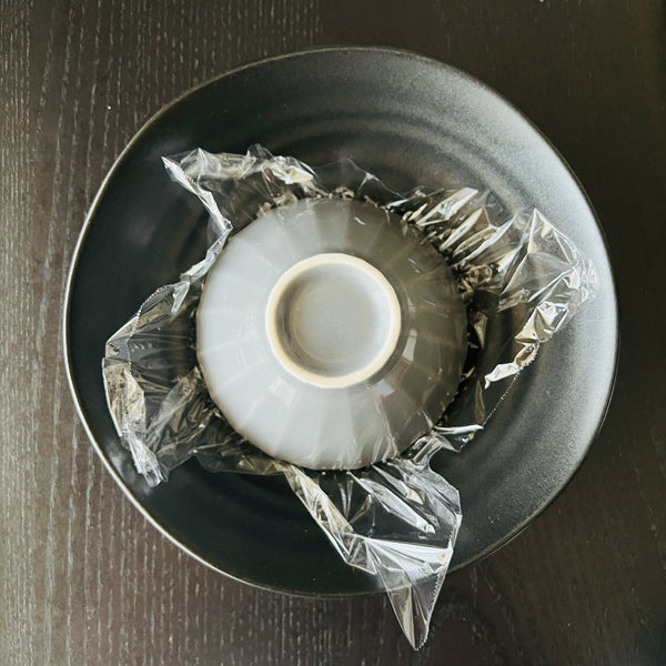 flipping the bowl onto a plate