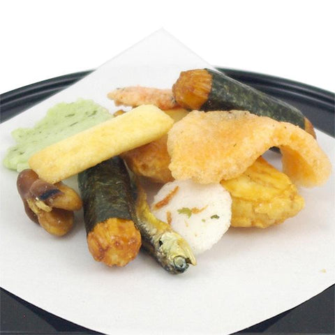Toyosu Arare Japanese Rice Crackers 9 Types Assortment 80g (Pack of 3)