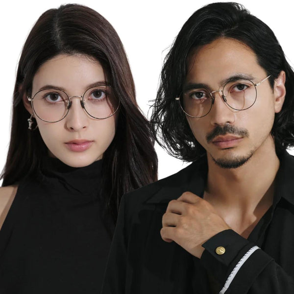 UV & Infrared Protection Large Lens Fashion Eyeglasses Black & Gold