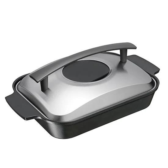 Uchicook Steam Grill with Metal Lid Grey UCS15 Uchicook Steam Grill with Metal Lid Grey UCS15