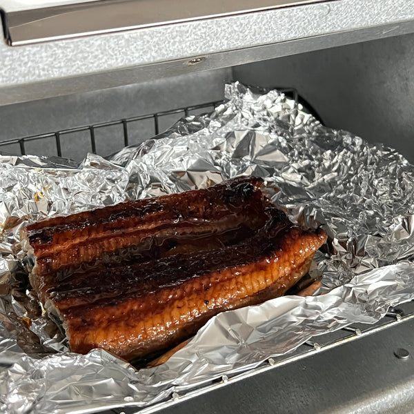 baking the unagi until it becomes blistered