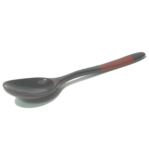 Urushi Lacquered Wooden Spoon Lightweight Cutlery Black & Red