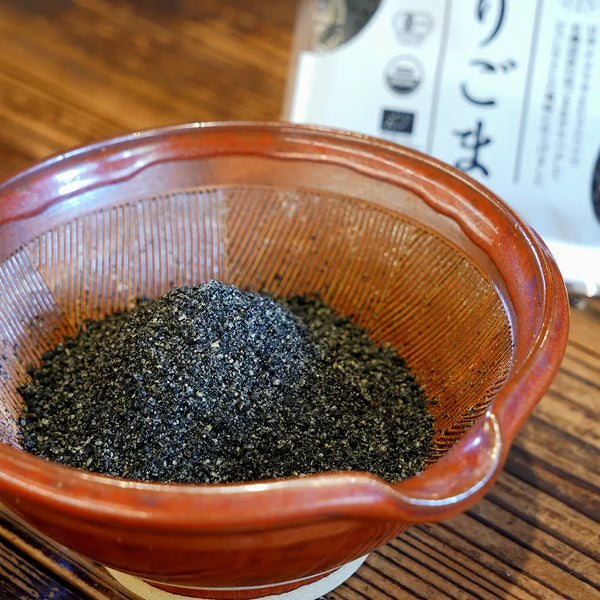 Wadaman Organic Roasted Black Ground Sesame Seeds Rich Aroma 50g