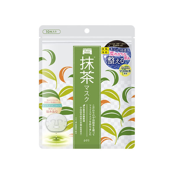 pdc Wafood Made Hydrating Uji Matcha Face Mask 10 Sheets, Japanese Taste