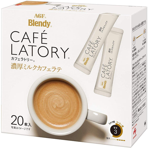 AGF Blendy Cafe Latory Rich Milk Cafe Latte 20 Sticks, Japanese Taste