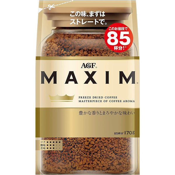 AGF Maxim Freeze-Dried Instant Coffee (Pack of 3 Bags), Japanese Taste
