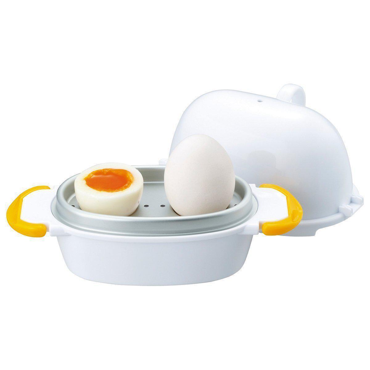 New ! Boiled Egg Maker 2 Pcs RE-277 Easy with Microwave Japan