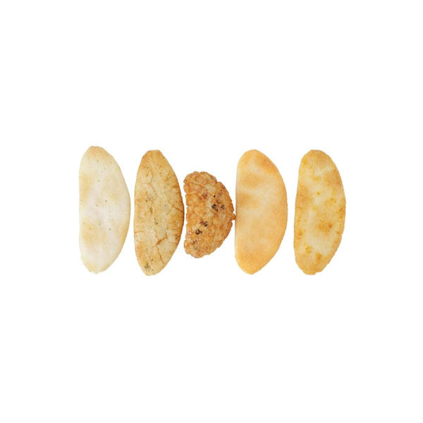 Befco Bakauke Senbei Rice Crackers 5 Flavors Assortment (Pack of 3 Bags), Japanese Taste