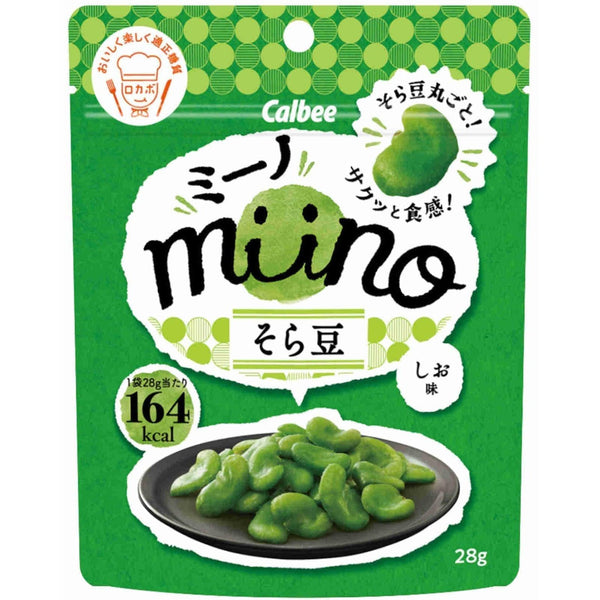 Calbee Miino Salted Green Broad Beans Chips 28g-Japanese Taste