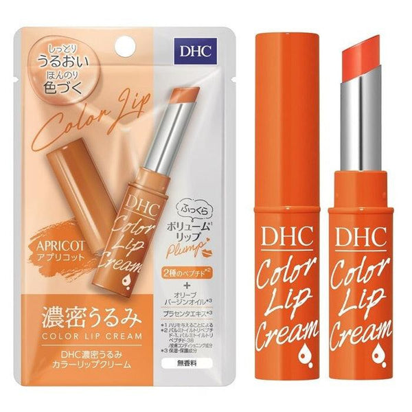 DHC Color Lip Cream Unscented Natural Lipstick Apricot 1.5g-Japanese Taste