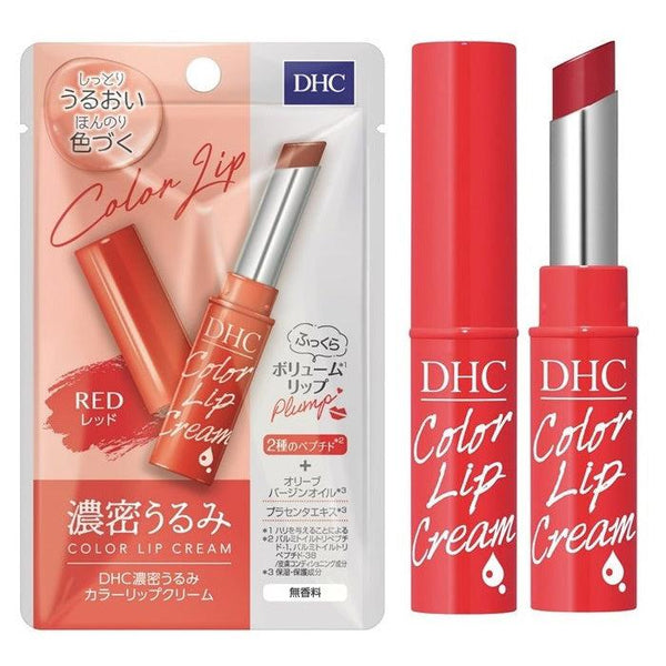 DHC Color Lip Cream Unscented Natural Lipstick Red 1.5g-Japanese Taste