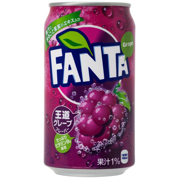 Fanta Grape Soda Drink 350ml (Pack of 3)-Japanese Taste