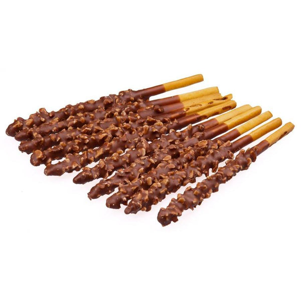 Glico Pocky Almond Crush Chocolate Sticks Snack 46.2g (Pack of 5)-Japanese Taste