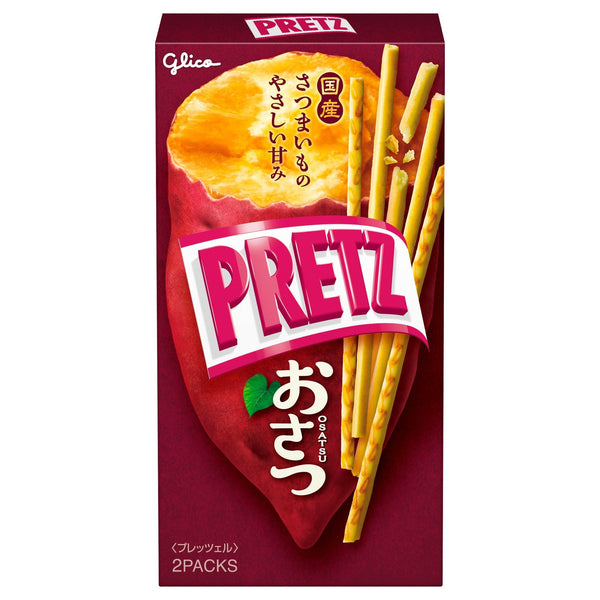 Glico Pretz Osatsu Satsumaimo Sweet Potato Biscuit Sticks 62g, Japanese Taste