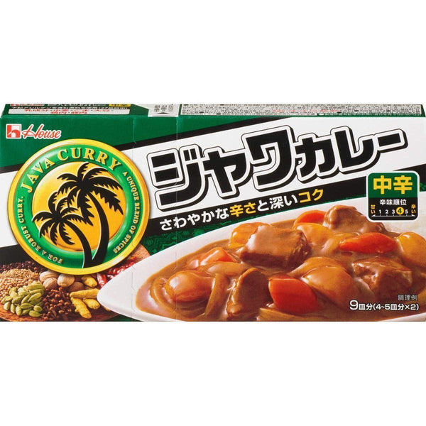 House Java Curry Medium Hot (Japanese Curry Roux Cubes) 185g, Japanese Taste