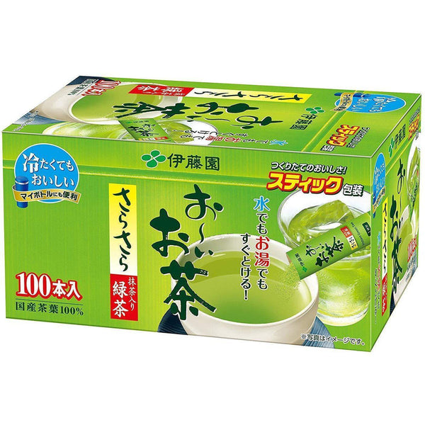 Itoen Oi Ocha Instant Green Tea Matcha Blend Powder 100 Sticks – Japanese Taste
