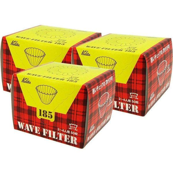 Kalita Wave 185 Coffee Filter Paper KWF-185 (Pack of 3), Japanese Taste