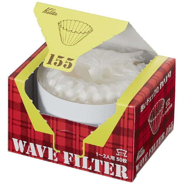 Kalita Wave Filter 155 Paper Coffee Filters 50 Count-Japanese Taste