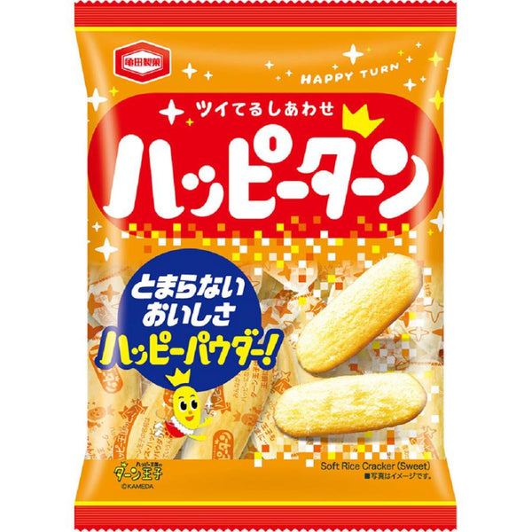 Kameda Happy Turn Senbei Rice Crackers 96g (Pack of 3 Bags)-Japanese Taste