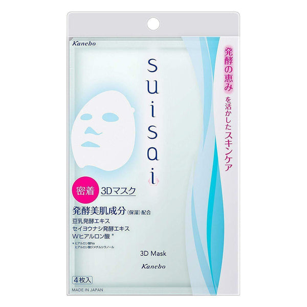 Kanebo Suisai Deep Moist 3D Face Mask 4 Sheets, Japanese Taste