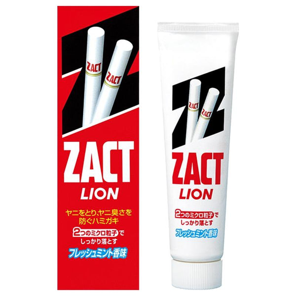 Lion Zact Toothpaste for Removing Stain and Bad Breath 150g, Japanese Taste