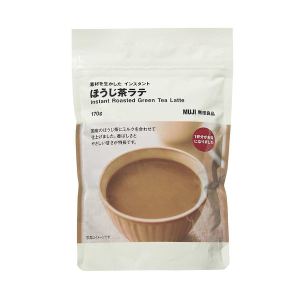 Muji Instant Hojicha Roasted Green Tea Latte Powdered Drink 170g, Japanese Taste