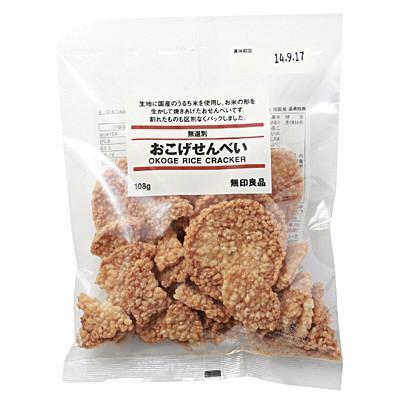 Muji Okoge Senbei Roasted Japanese Rice Crackers 108g, Japanese Taste