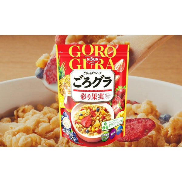 Nissin Gorogura Japanese Granola Cereal Mixed Fruit 360g, Japanese Taste