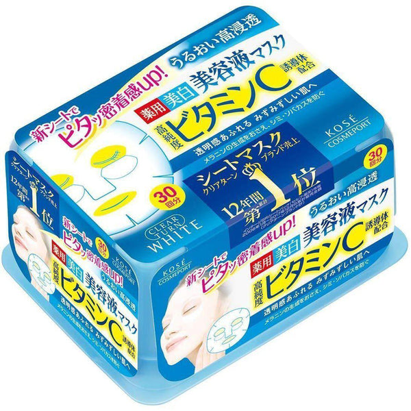 P-1-KOSE-CLTMSK-VC30-Kose Clear Turn Vitamin C Mask (Skin Brightening Face Mask) 30 Sheets.jpg