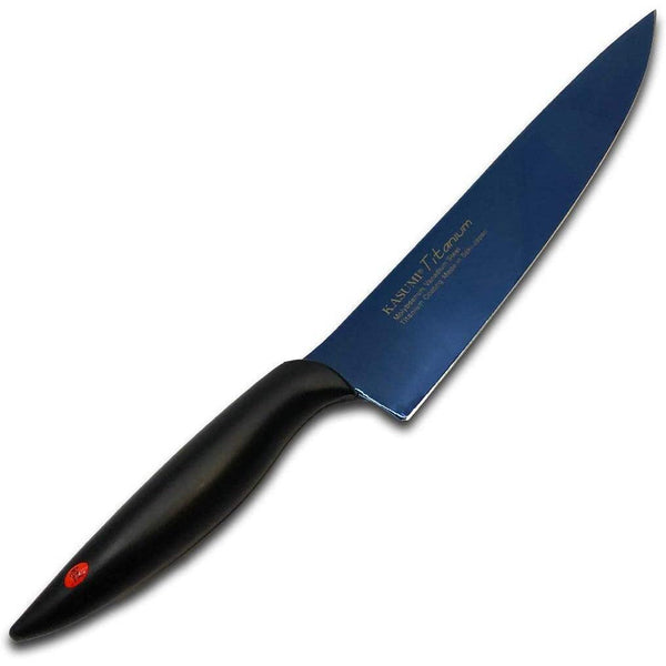 Sumikama Kasumi Titanium Kitchen Knife Blue 200mm-Japanese Taste