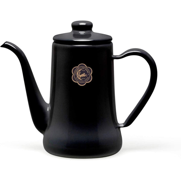 Tsuki Usagi Enamel Drip Coffee Slim Pot Black 0.7L-Japanese Taste