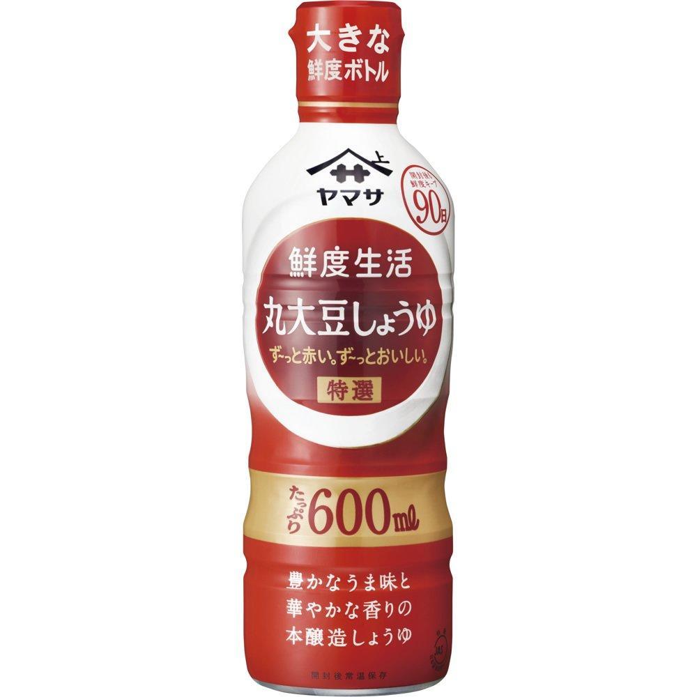 Yamasa Whole Soybean Soy Sauce 600ml, Japanese Taste