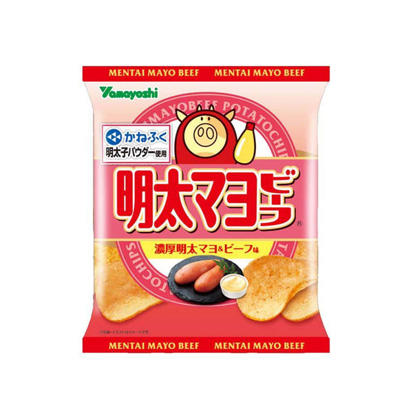 Yamayoshi Mentai Mayo Beef Potato Chips Spicy Mayo Flavor 47g (Pack of 3), Japanese Taste