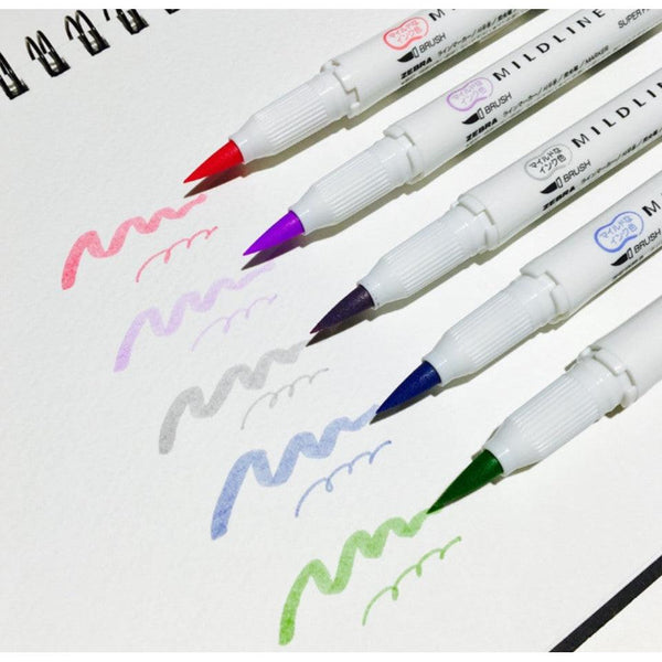 Zebra Mildliner Highlighter Markers Elegant Colors WFT8-5C-NC-N, Japanese Taste