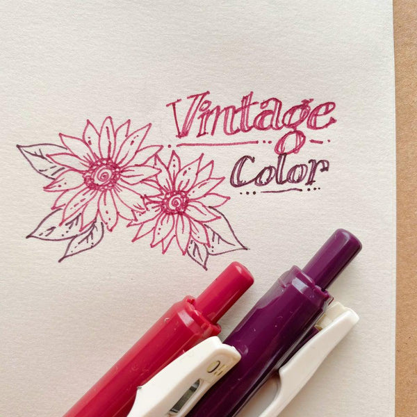 Zebra Sarasa Clip Vintage Color Gel Ink Pens 5 Colors 0.5mm JJ15-5C-VI2, Japanese Taste